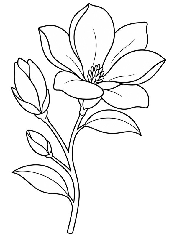 Magnolia kleurplaat Magnolia kleurplaat