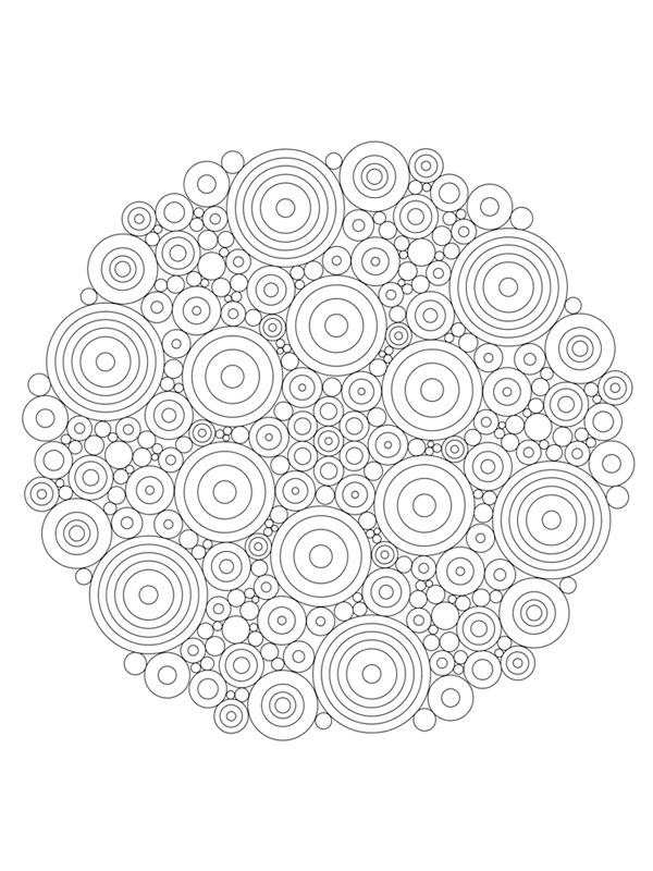 Mandala Cirkels Kleurplaat