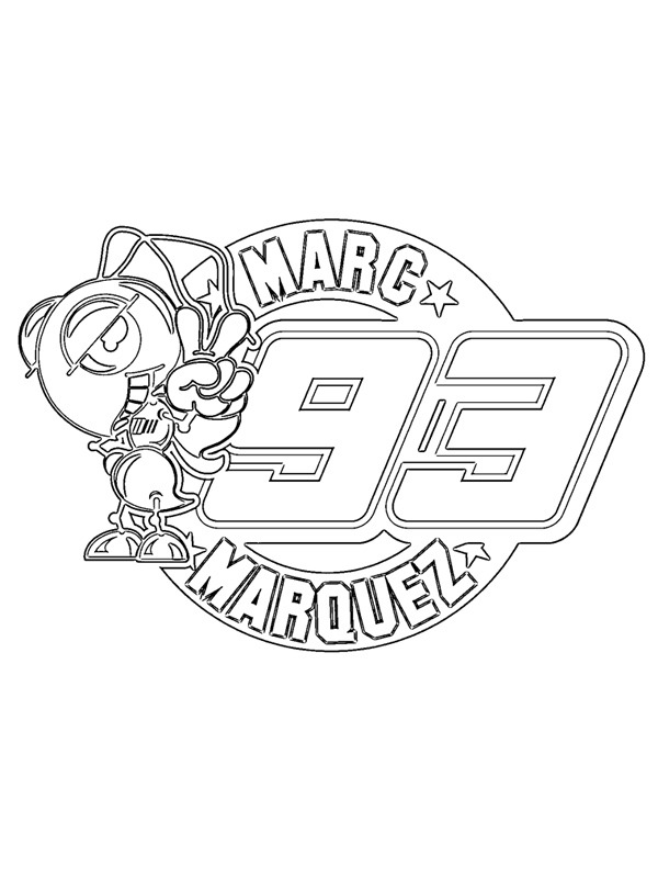 Marc Marquez 93 Kleurplaat