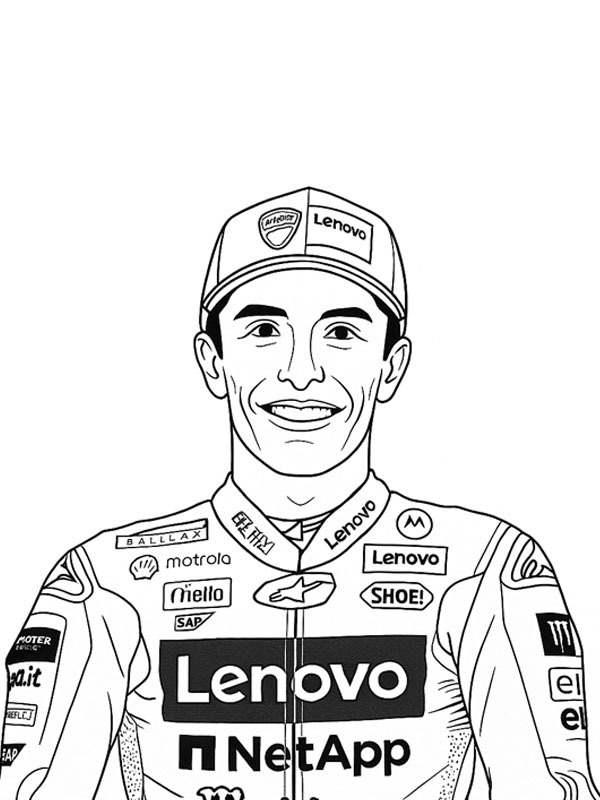 Marc Márquez kleurplaat Marc Márquez kleurplaat