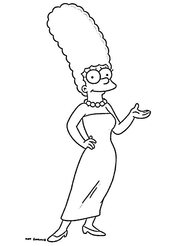 Marge Simpson Kleurplaat