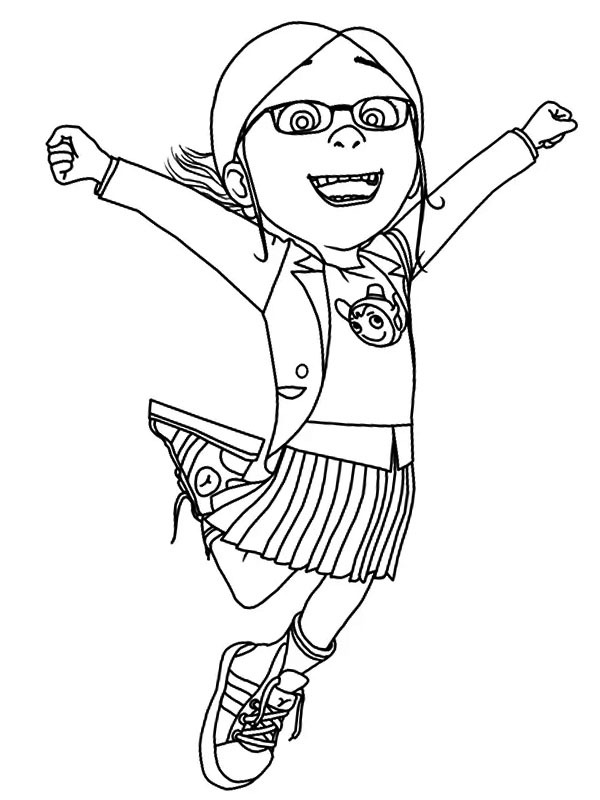 Margo Gru minions Kleurplaat Margo Gru minions Kleurplaat