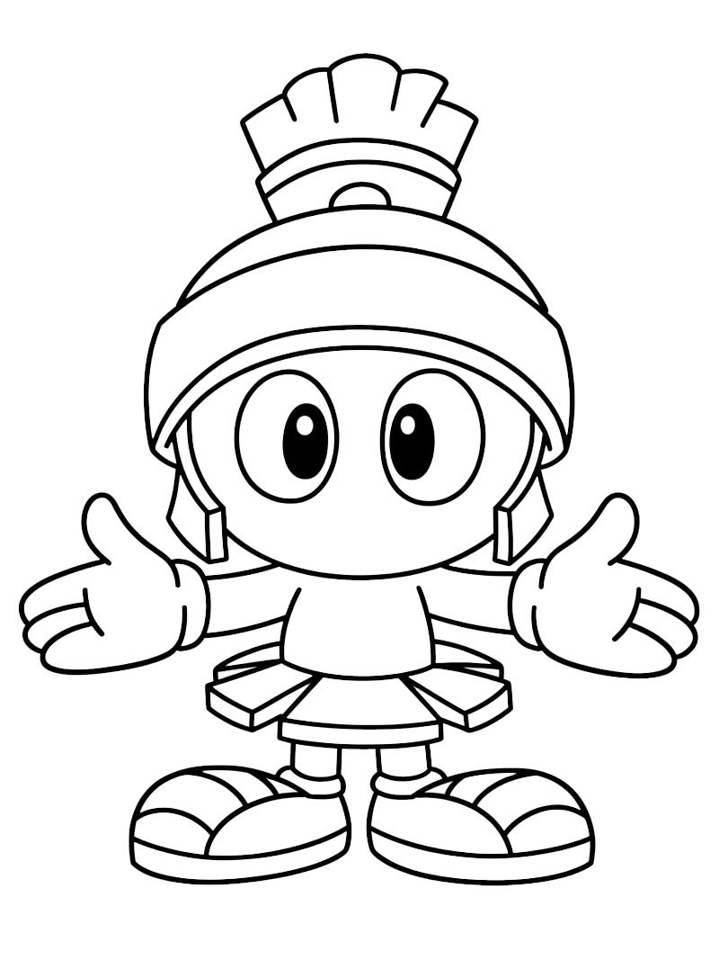 Marvin the Martian kleurplaat Marvin the Martian kleurplaat