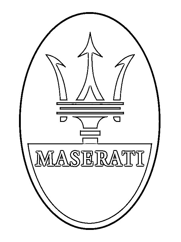 Maserati logo Kleurplaat