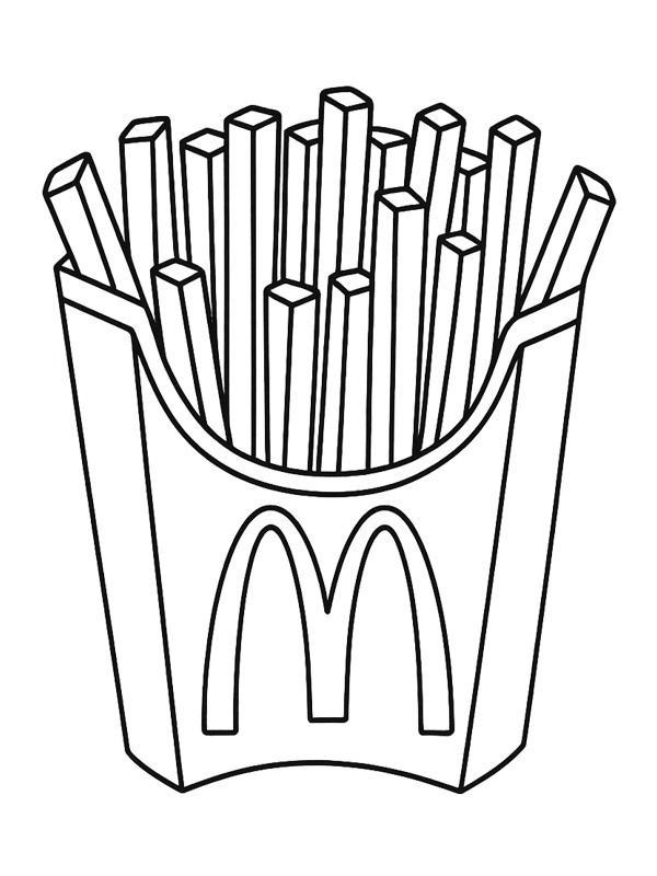 McDonald's frietjes kleurplaat McDonald's frietjes kleurplaat