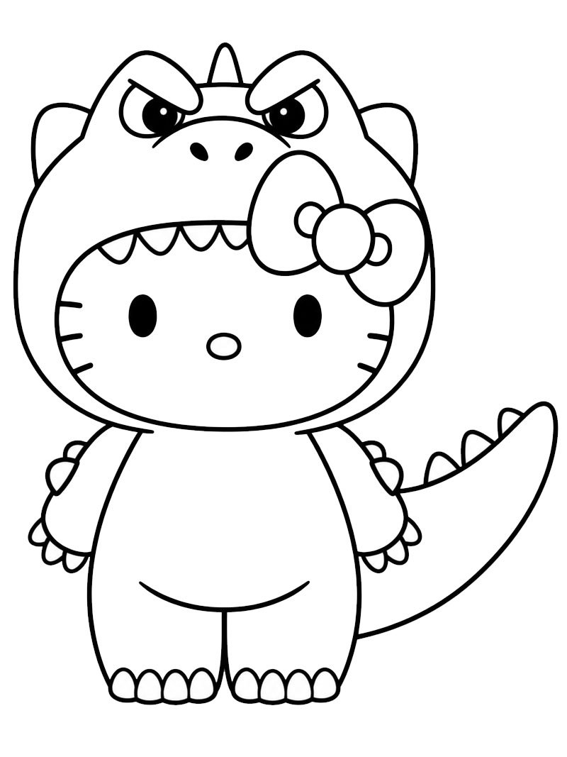McDonald’s Hello Kitty Godzilla kleurplaat McDonald’s Hello Kitty Godzilla kleurplaat