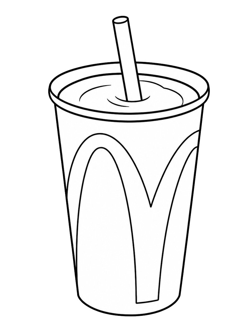 Mcdonalds milkshake kleurplaat