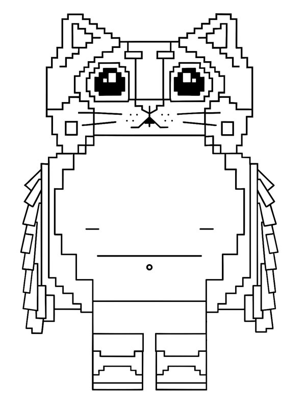 Meowl (Steal a Brainrot) kleurplaat Meowl (Steal a Brainrot) kleurplaat