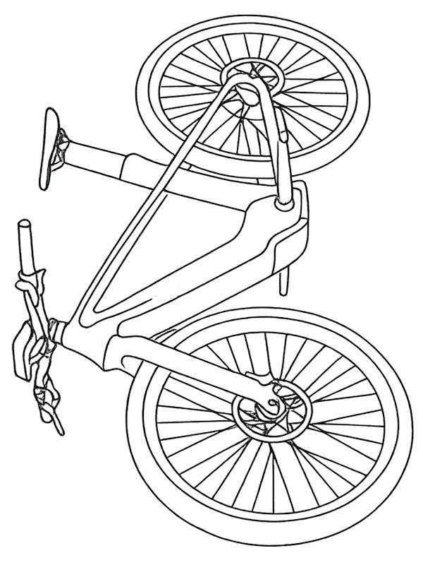 Mercedes-AMG F1 e-bike kleurplaat Mercedes-AMG F1 e-bike kleurplaat