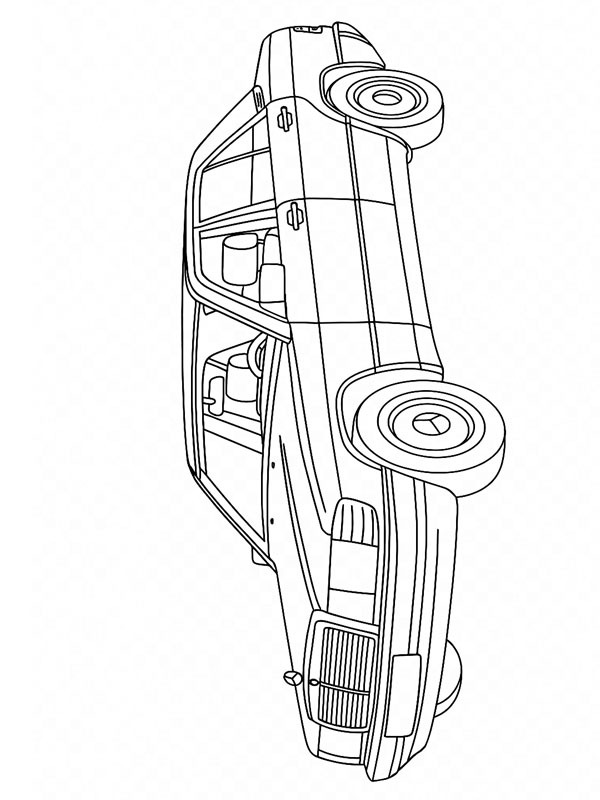 Mercedes-Benz 190 kleurplaat Mercedes-Benz 190 kleurplaat