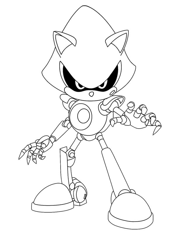 Metal Sonic kleurplaat Metal Sonic kleurplaat