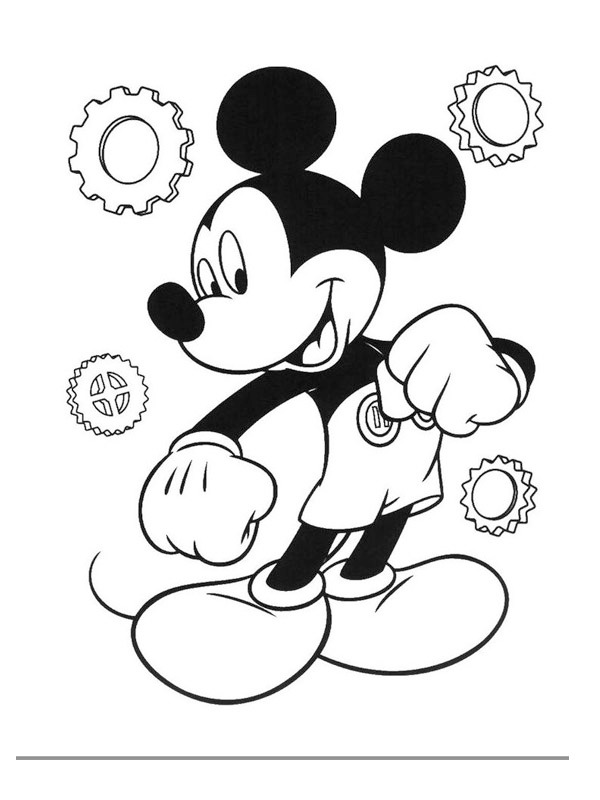 Mickey Mouse Kleurplaat