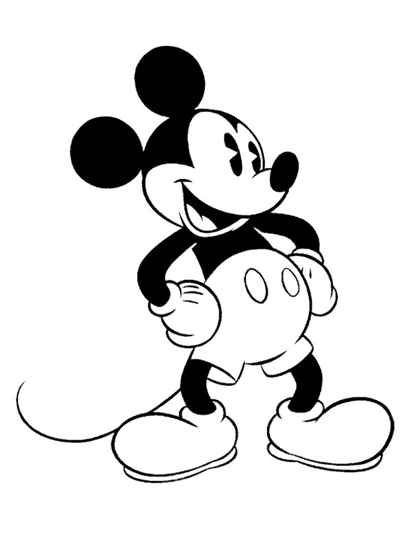 Mickey mouse Kleurplaat