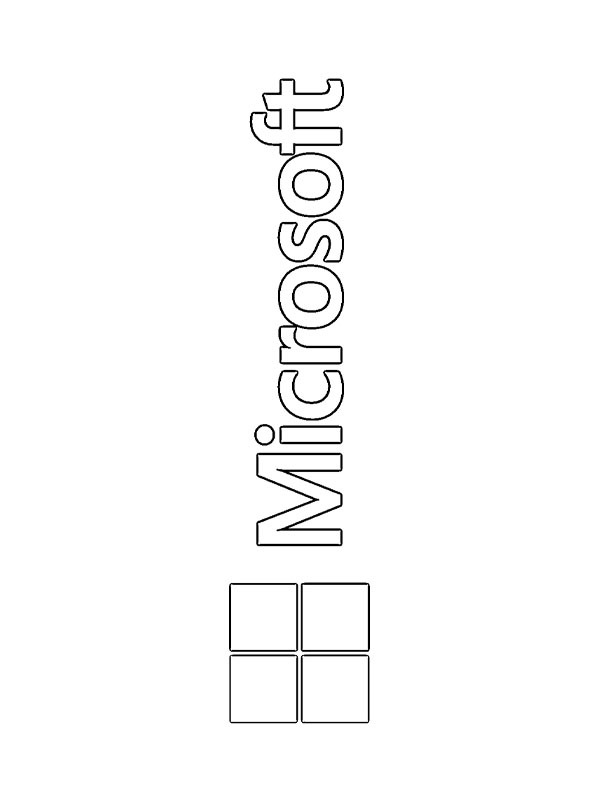 Microsoft logo Kleurplaat