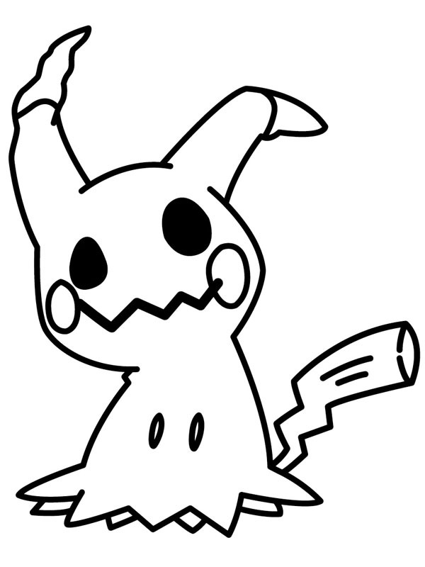 Mimikyu (Pokémon) kleurplaat Mimikyu (Pokémon) kleurplaat