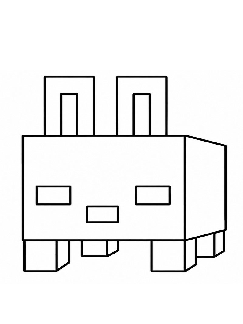 Minecraft Blub kleurplaat Minecraft Blub kleurplaat