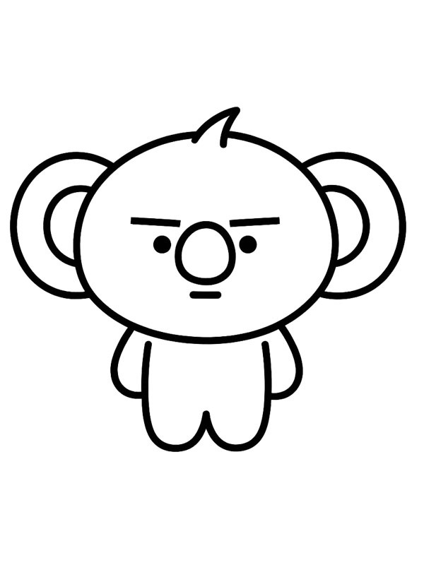 Moya (BT21) kleurplaat Moya (BT21) kleurplaat
