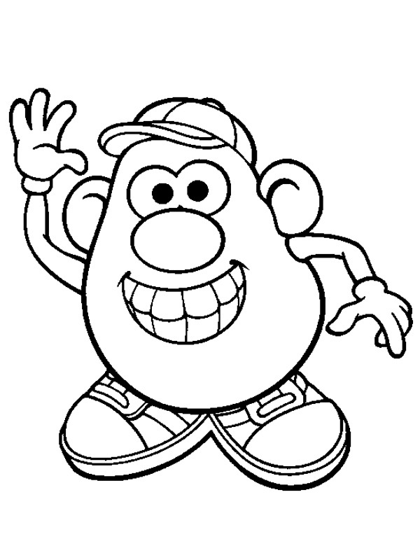 Mr. Aardappelhoofd Kleurplaat Mr. Aardappelhoofd Kleurplaat