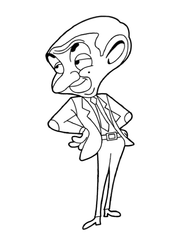 Mr Bean Kleurplaat