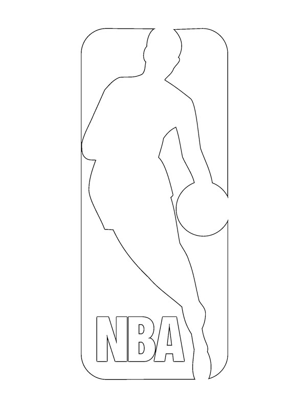 NBA logo Kleurplaat