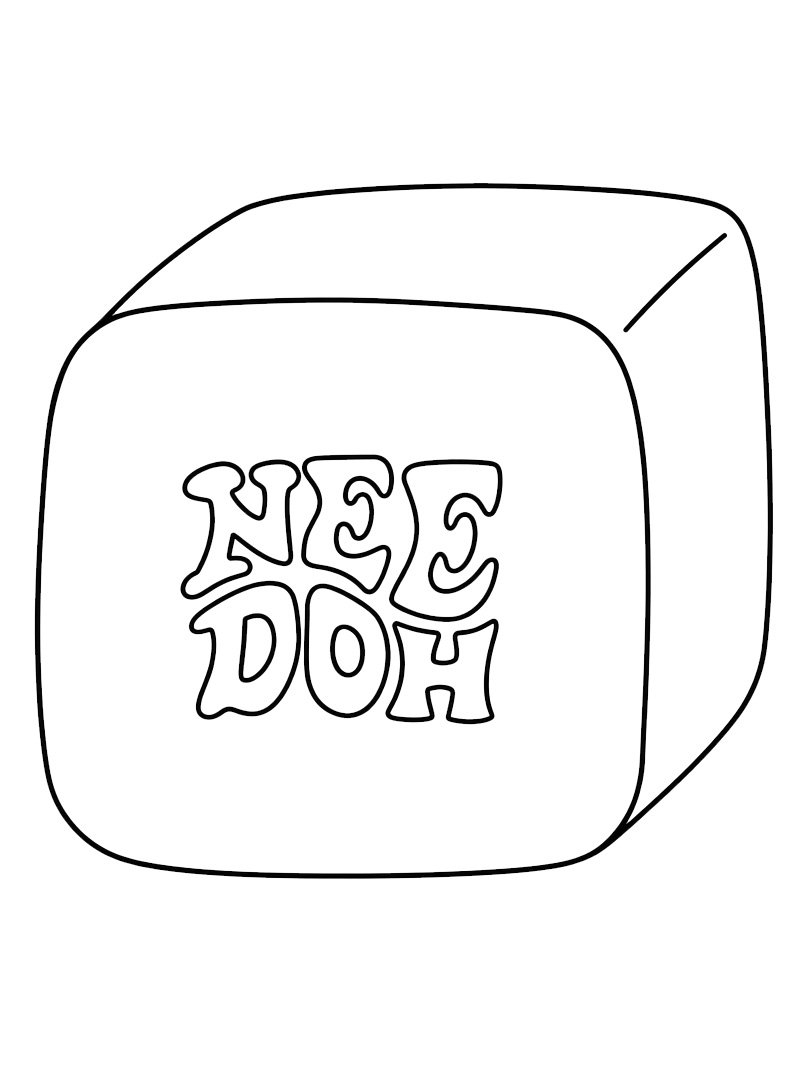NeeDoh Nice Cube kleurplaat NeeDoh Nice Cube kleurplaat