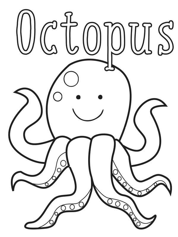 Octopus Kleurplaat