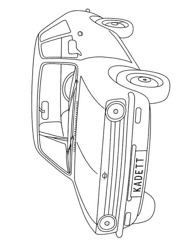 Opel Kadett kleurplaat Opel Kadett kleurplaat