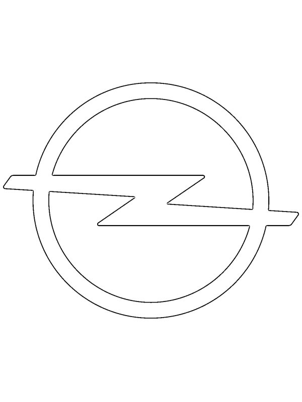 Opel logo Kleurplaat