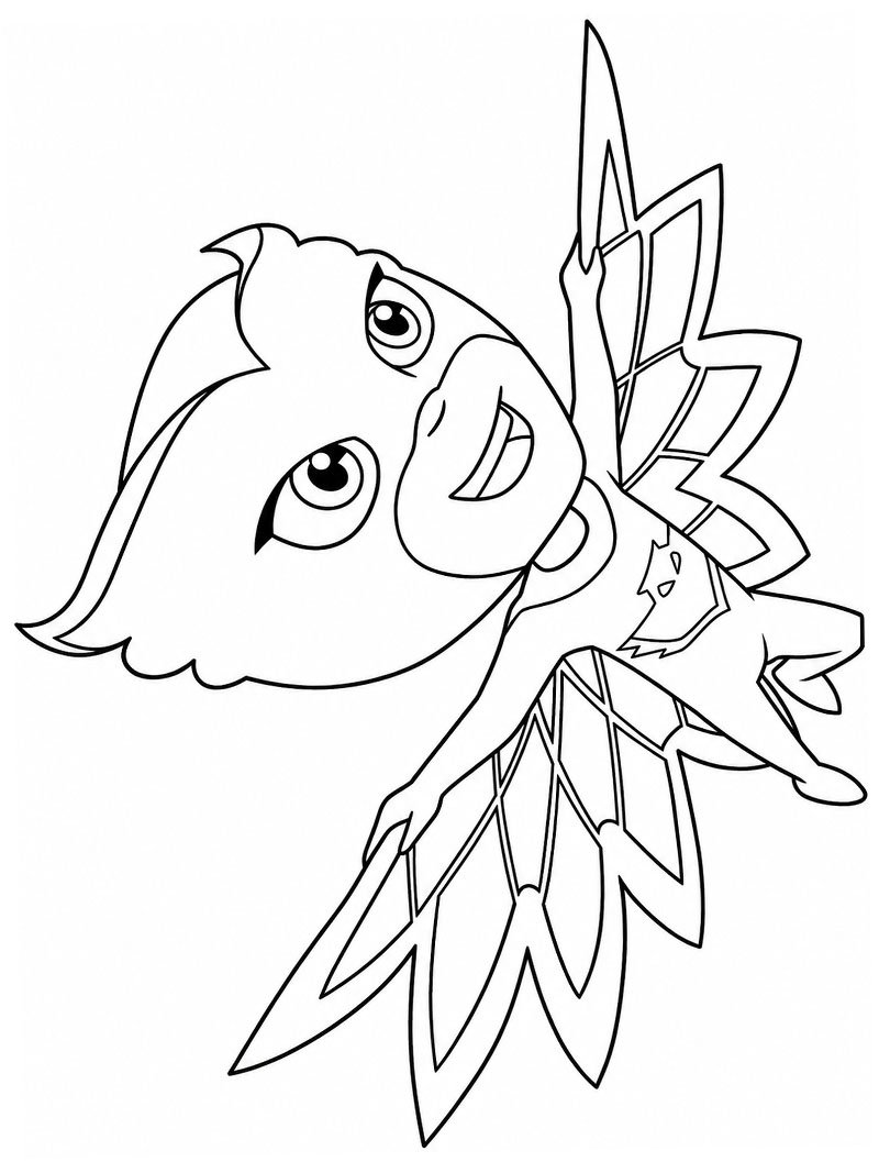 Owlette (PJ Masks) kleurplaat Owlette (PJ Masks) kleurplaat