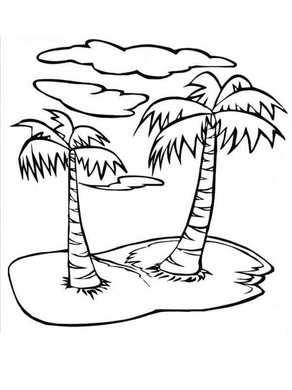 palmbomen Kleurplaat