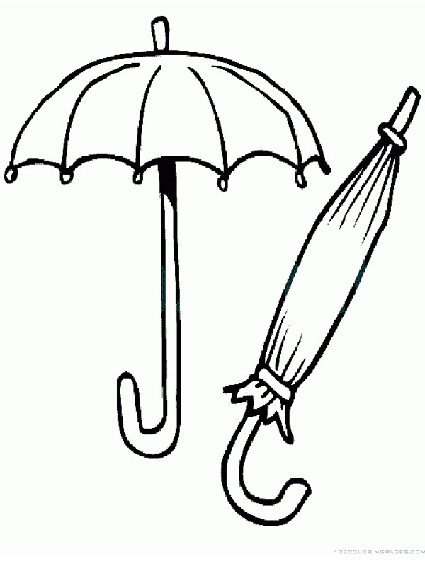 Paraplu Kleurplaat
