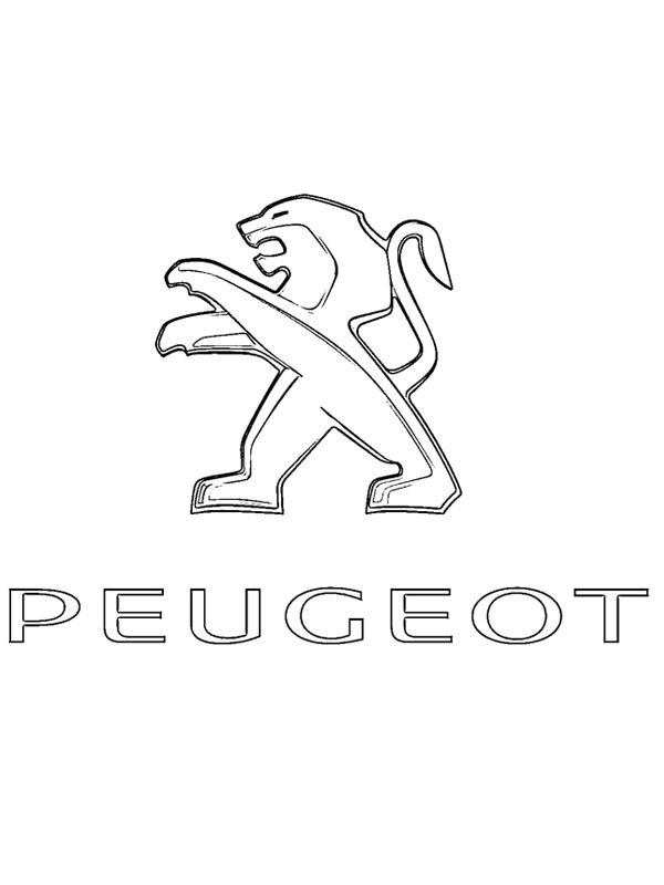 Peugeot logo Kleurplaat