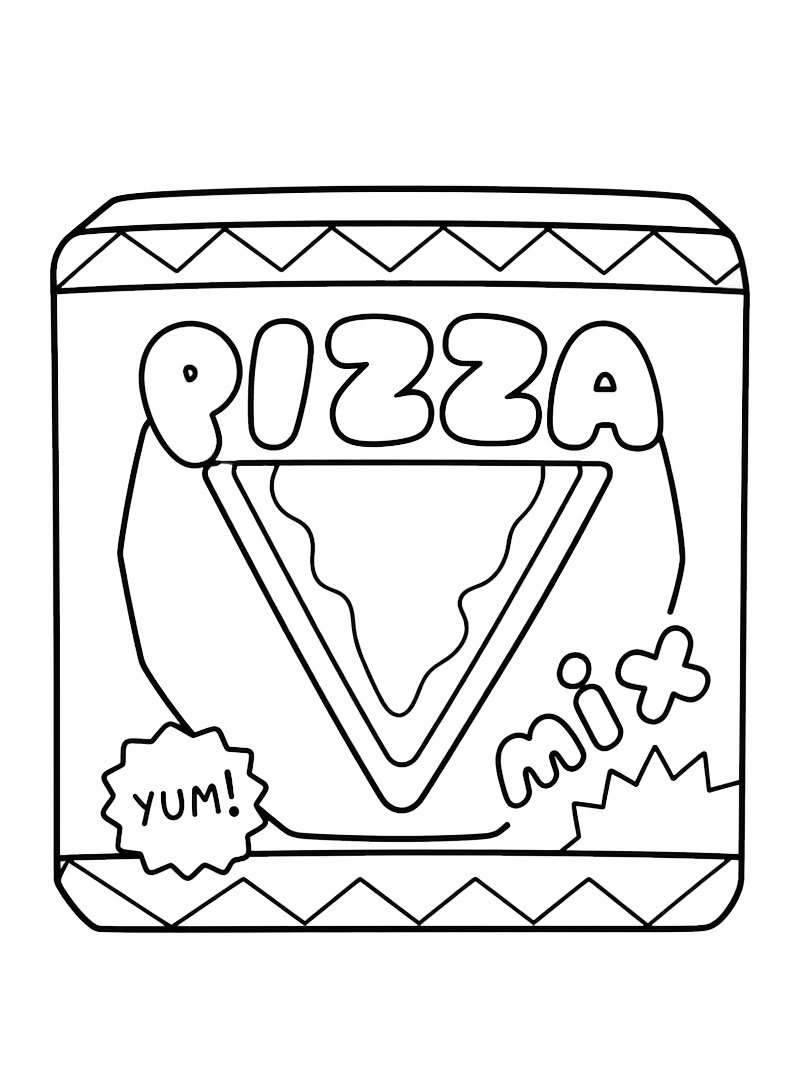 Pizza (Toca Boca) kleurplaat Pizza (Toca Boca) kleurplaat