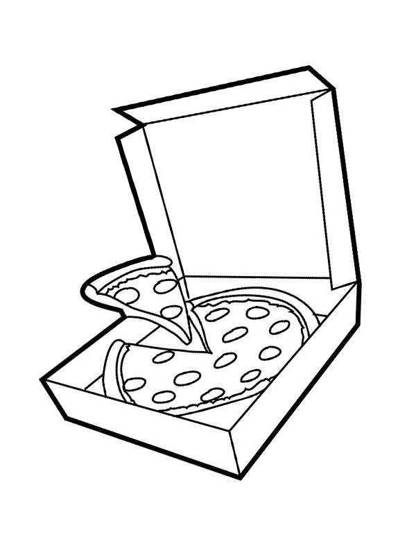 Pizzadoos Kleurplaat