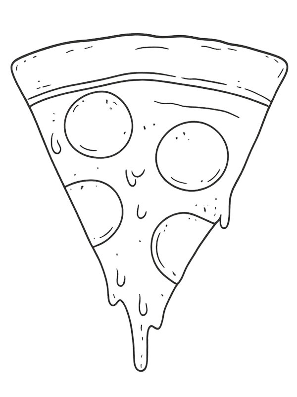 Pizzapunt pepperoni kleurplaat Pizzapunt pepperoni kleurplaat