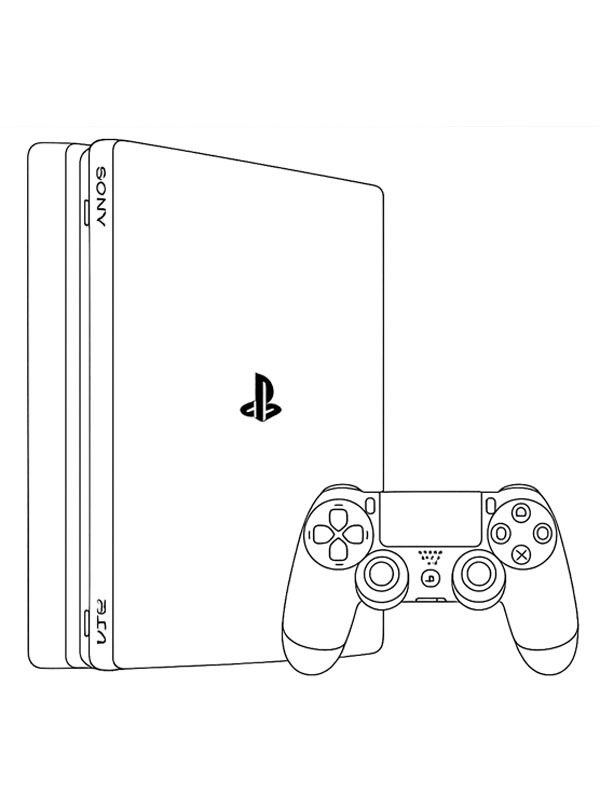 Playstation 4 kleurplaat Playstation 4 kleurplaat