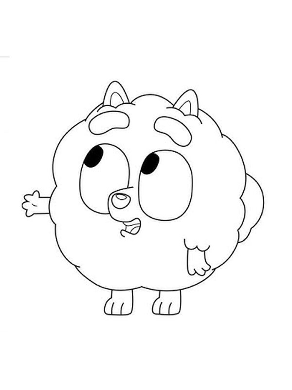 Pom Pom (Bluey) kleurplaat Pom Pom (Bluey) kleurplaat