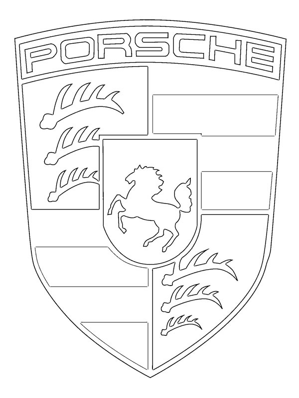 Porsche logo Kleurplaat