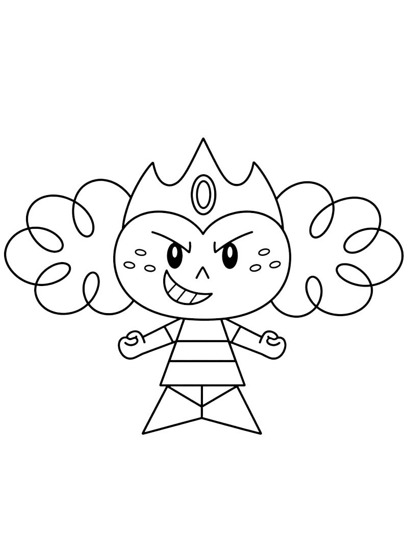 Princess Morbucks (Powerpuff Girls) kleurplaat Princess Morbucks (Powerpuff Girls) kleurplaat