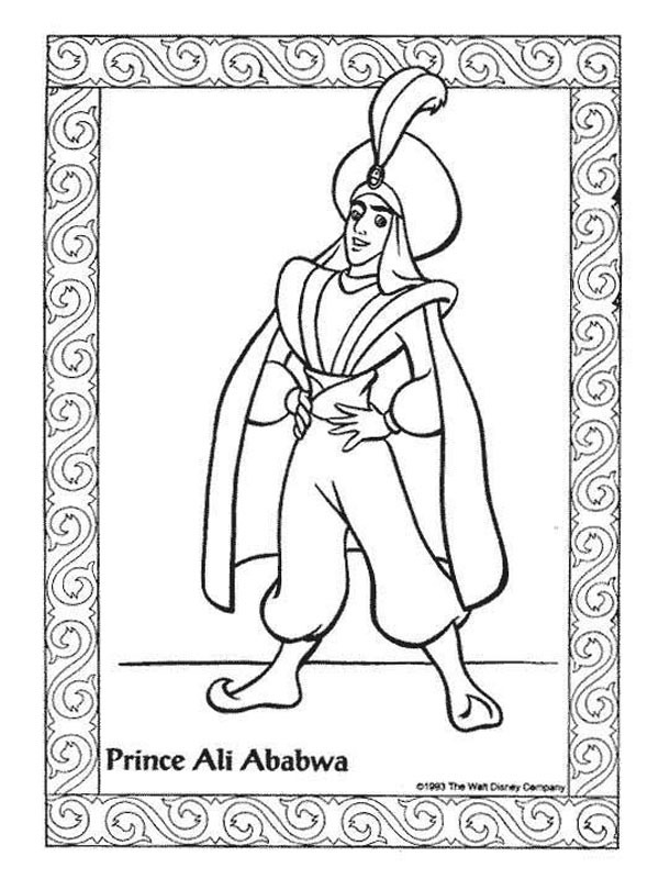 Prins Ali 'a Babwa Kleurplaat