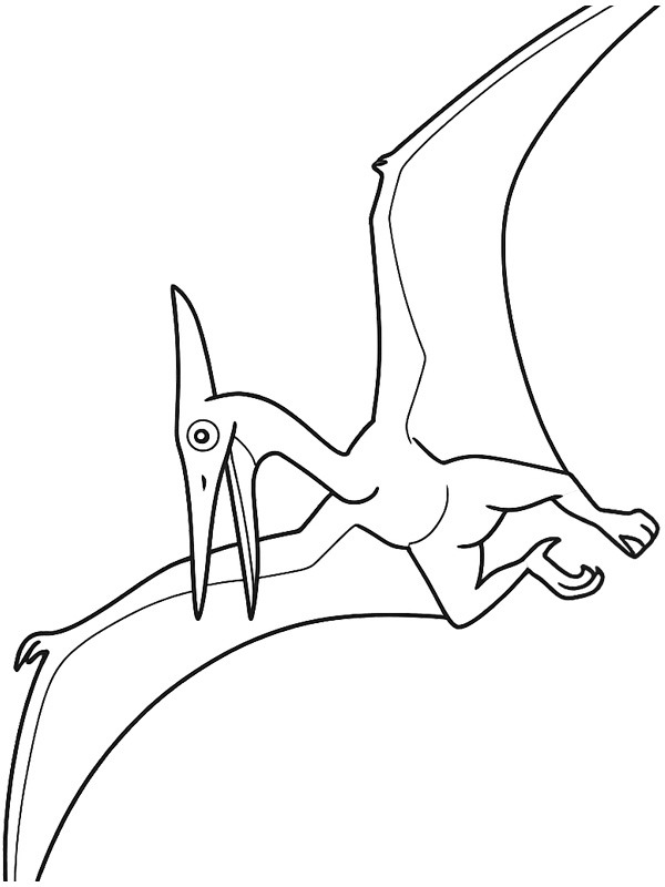 Pteranodon kleurplaat Pteranodon kleurplaat