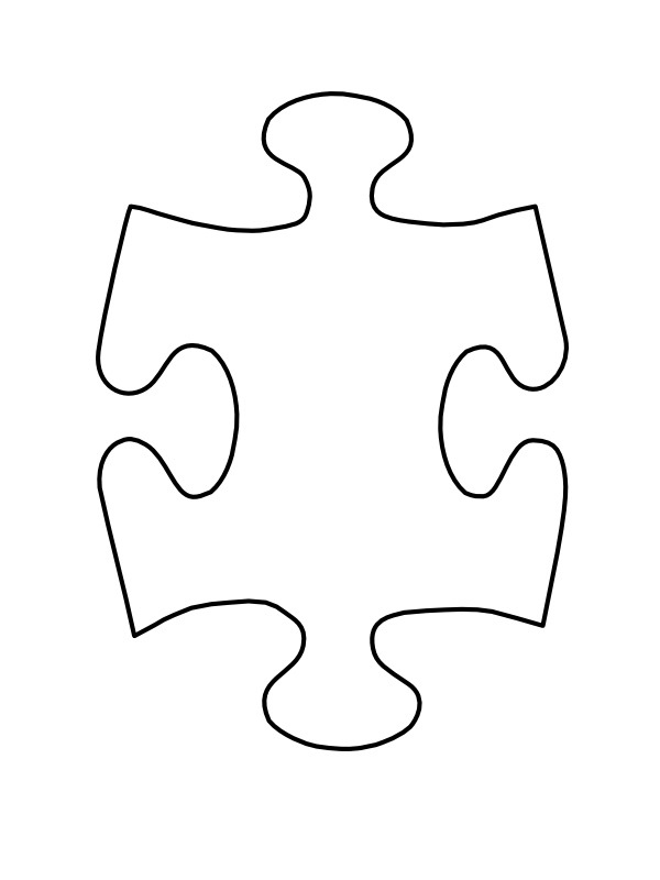 puzzelstuk Kleurplaat puzzelstuk Kleurplaat