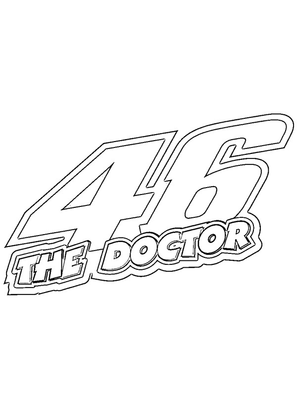 Valentino Rossi 46 the doctor Kleurplaat