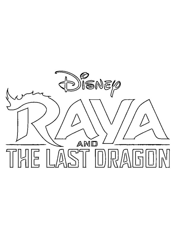 Logo Raya en de Laatste Draak Kleurplaat