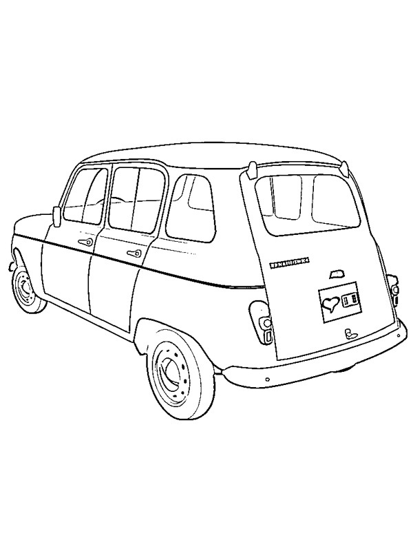 Renault 4 Kleurplaat