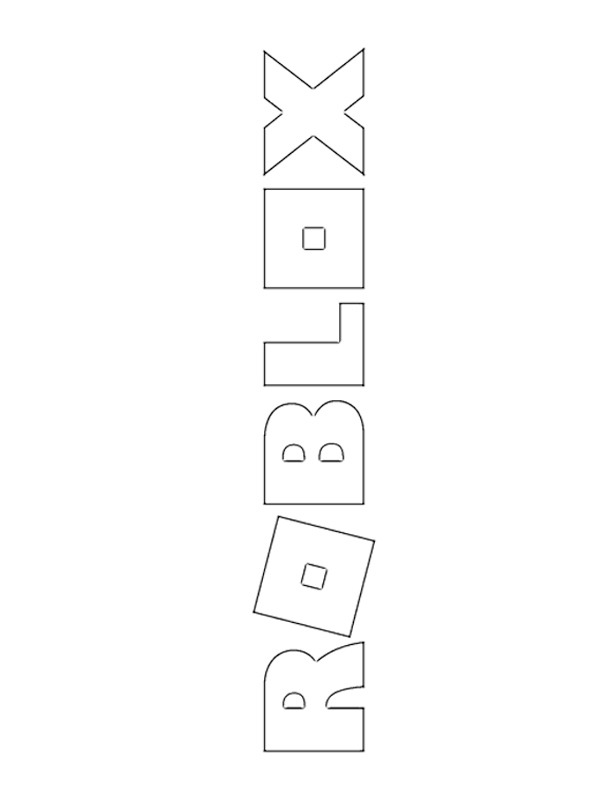 Roblox logo Kleurplaat