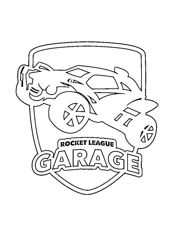 Rocket League garage Kleurplaat