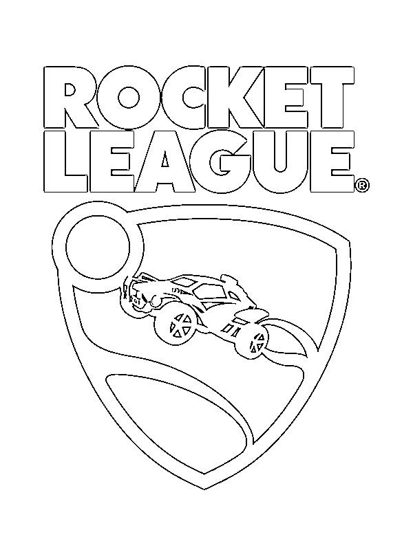Rocket League logo Kleurplaat