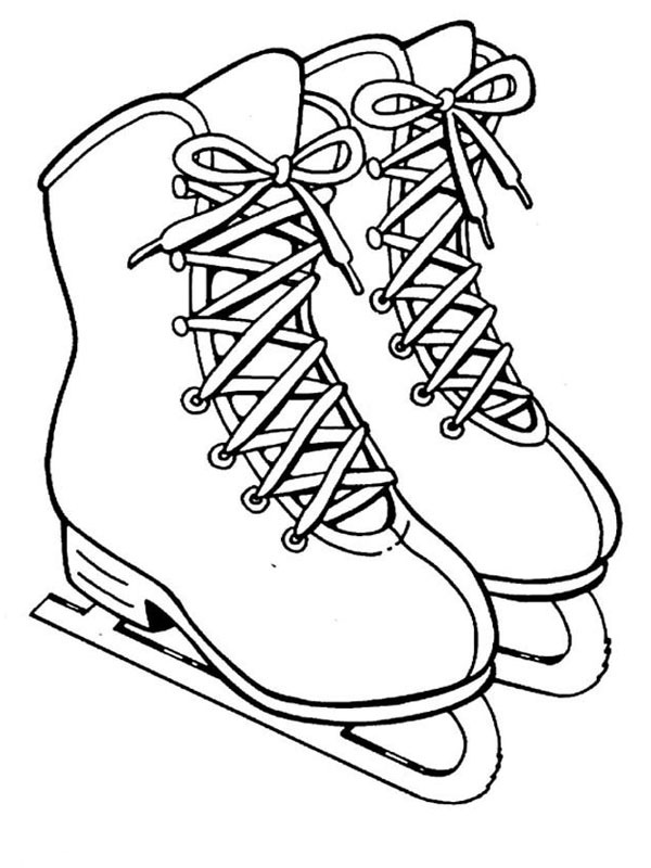 schaatsen Kleurplaat