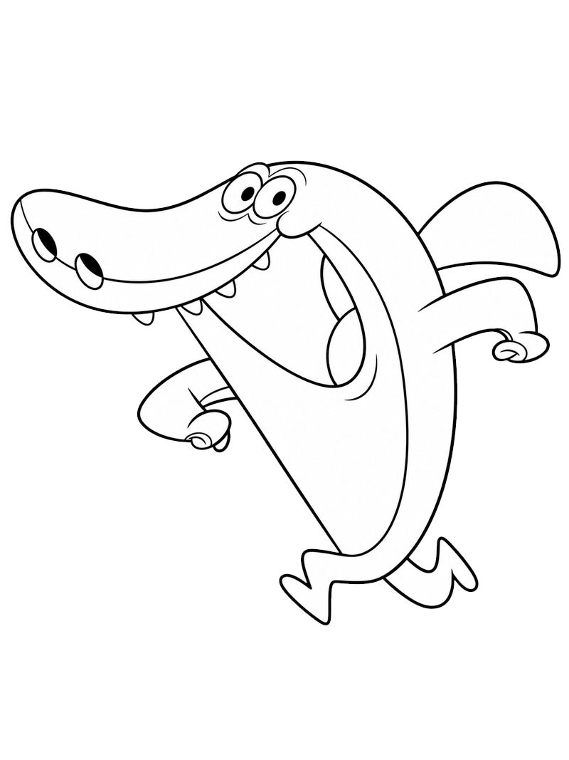 Sharko (Zig en Sharko) kleurplaat Sharko (Zig en Sharko) kleurplaat
